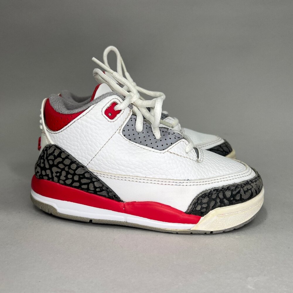 Kids White and Red Sneakers